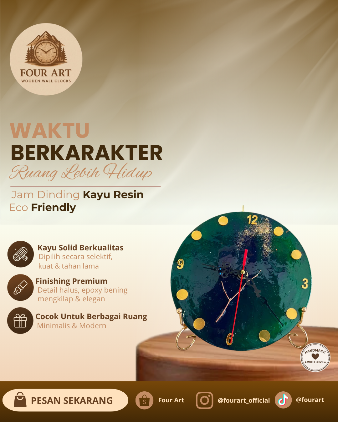 Jam Dinding Nocturnal Gleam