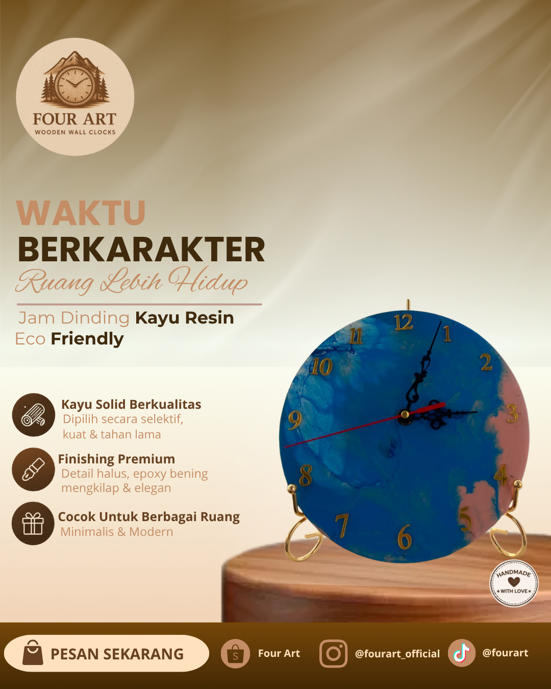 Jam Dinding Oceanic Twilight Timepiece