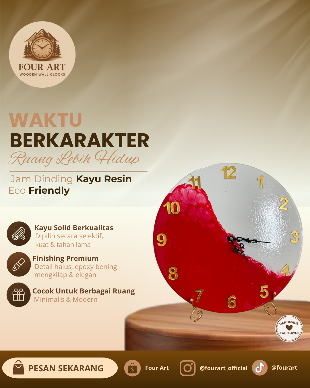Jam Dinding Equilibrium Canvas